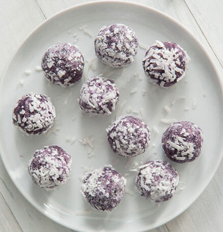 No Bake Blueberry Coconut Energy Balls