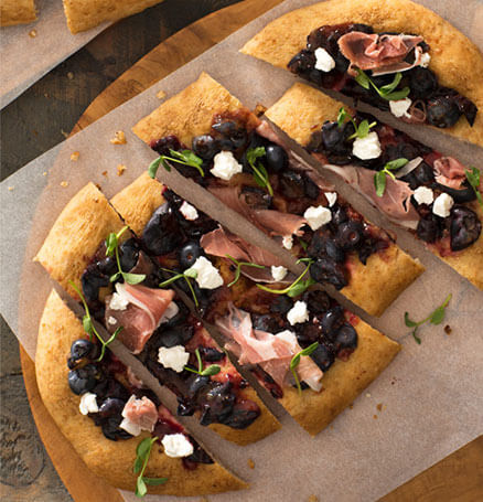 Blueberry Prosciutto Goat Cheese Flatbread